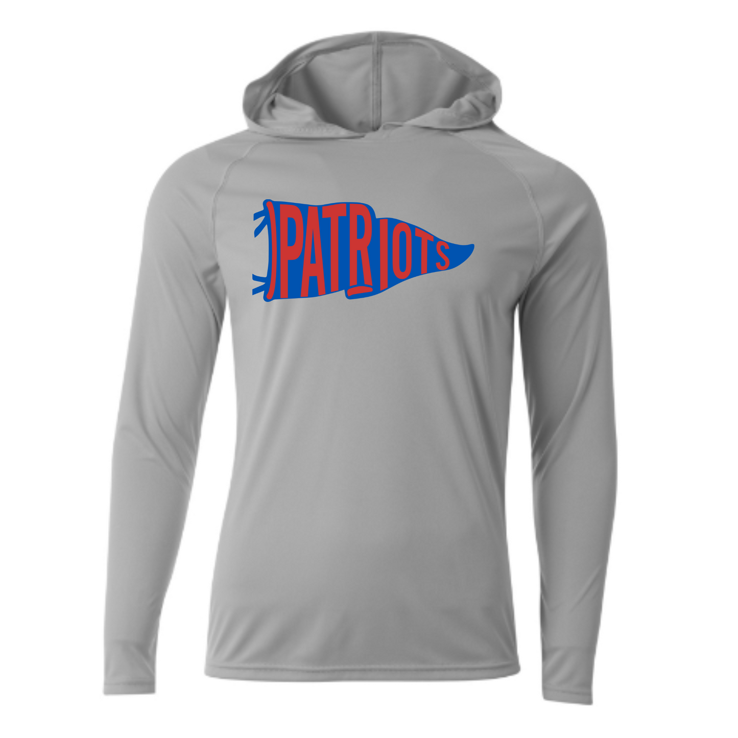 Patriots Pennant Flag Driwick Long Sleeve Hooded Shirt