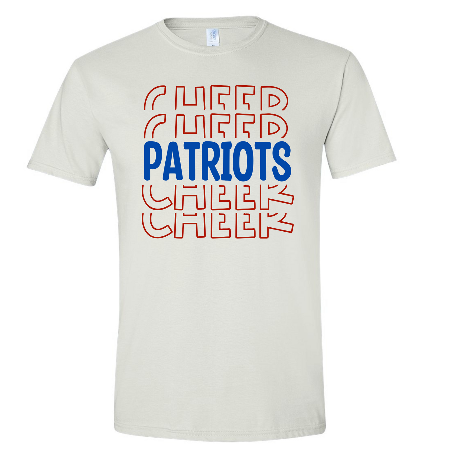 Patriots Cheer Stacked Cotton T-Shirt