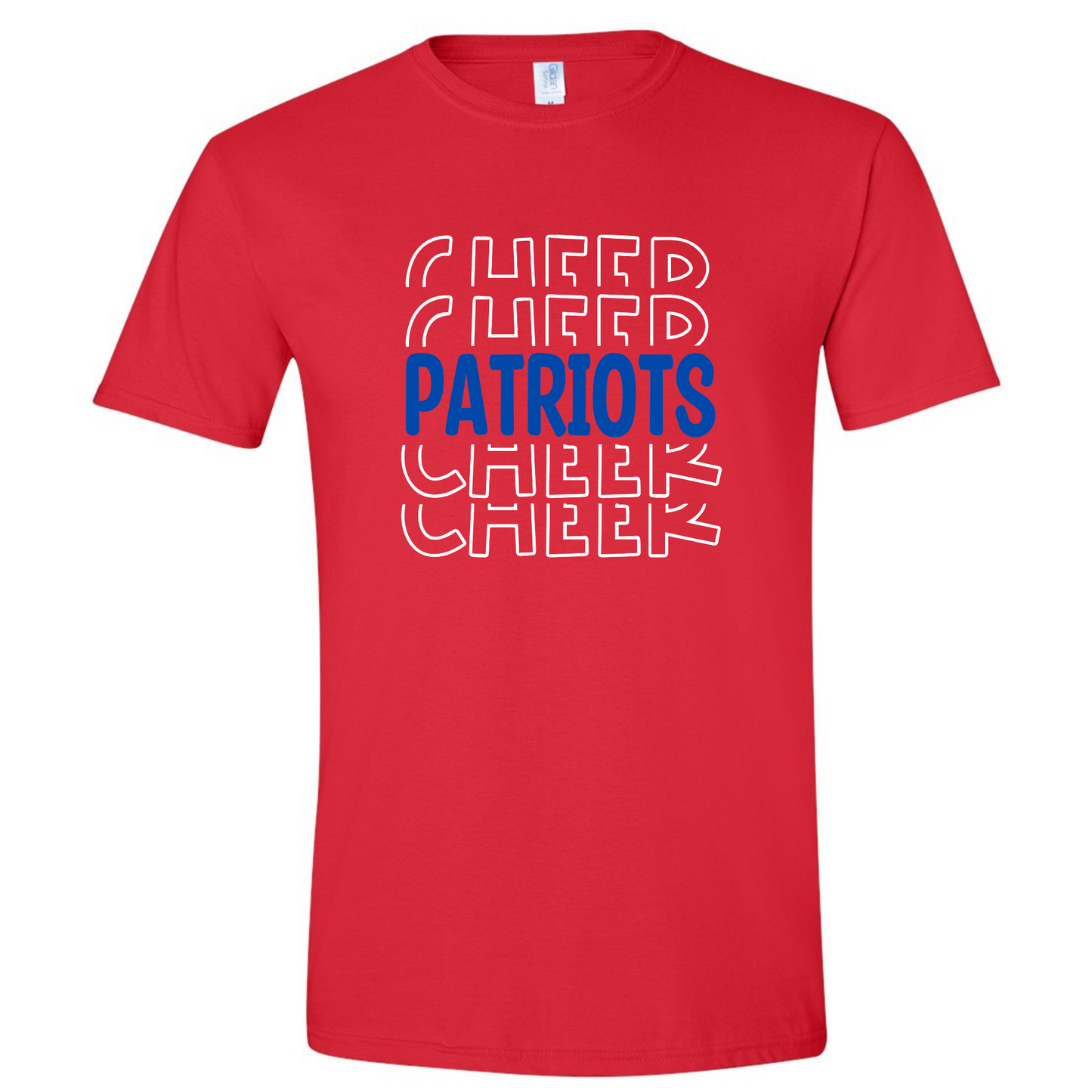 Patriots Cheer Stacked Cotton T-Shirt