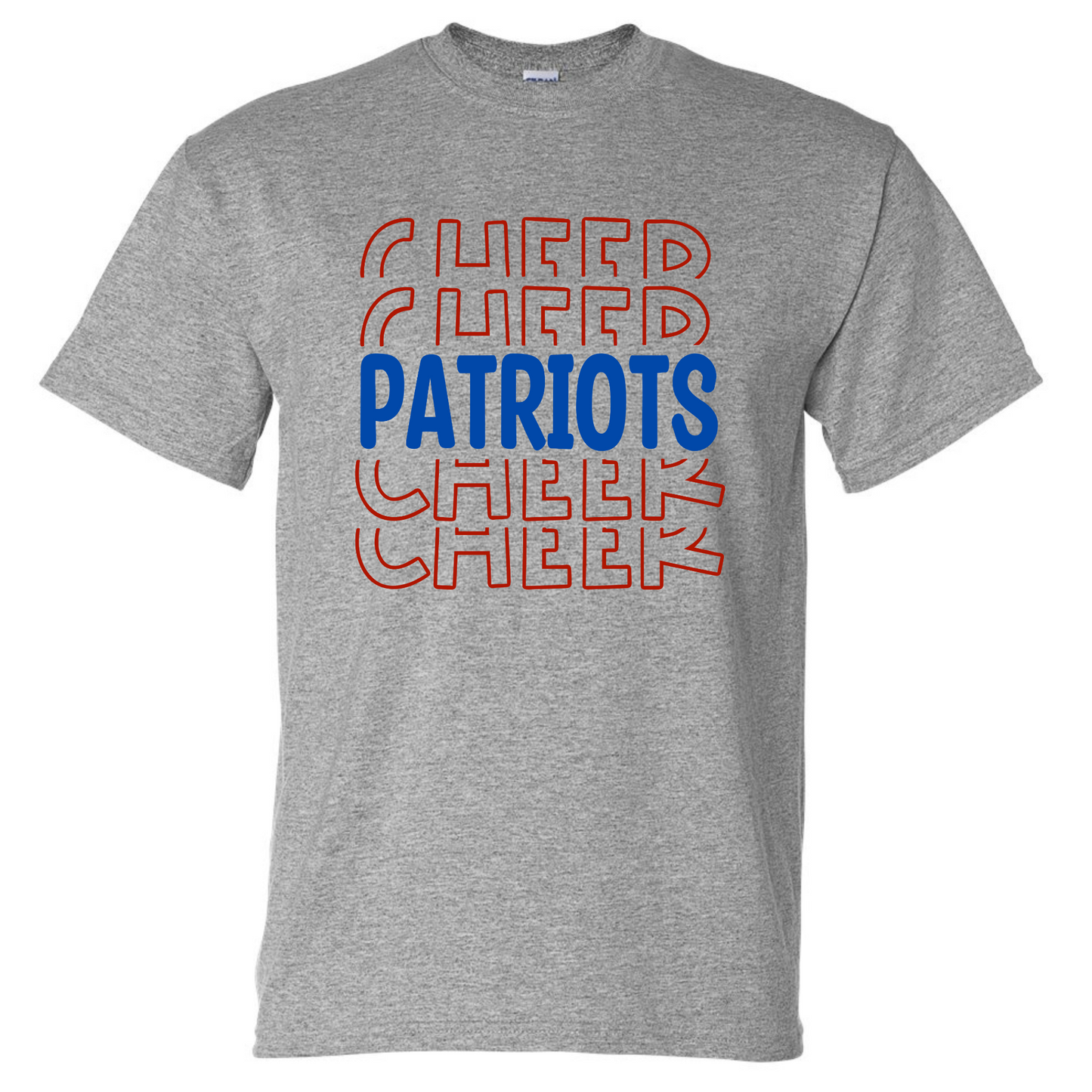 Patriots Cheer Stacked Cotton T-Shirt