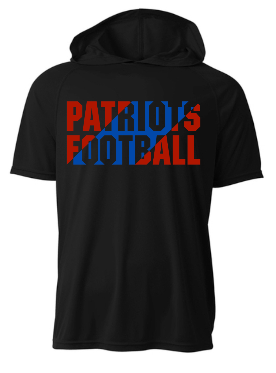 Patriots Slant Short Sleeve Hooded Shirt