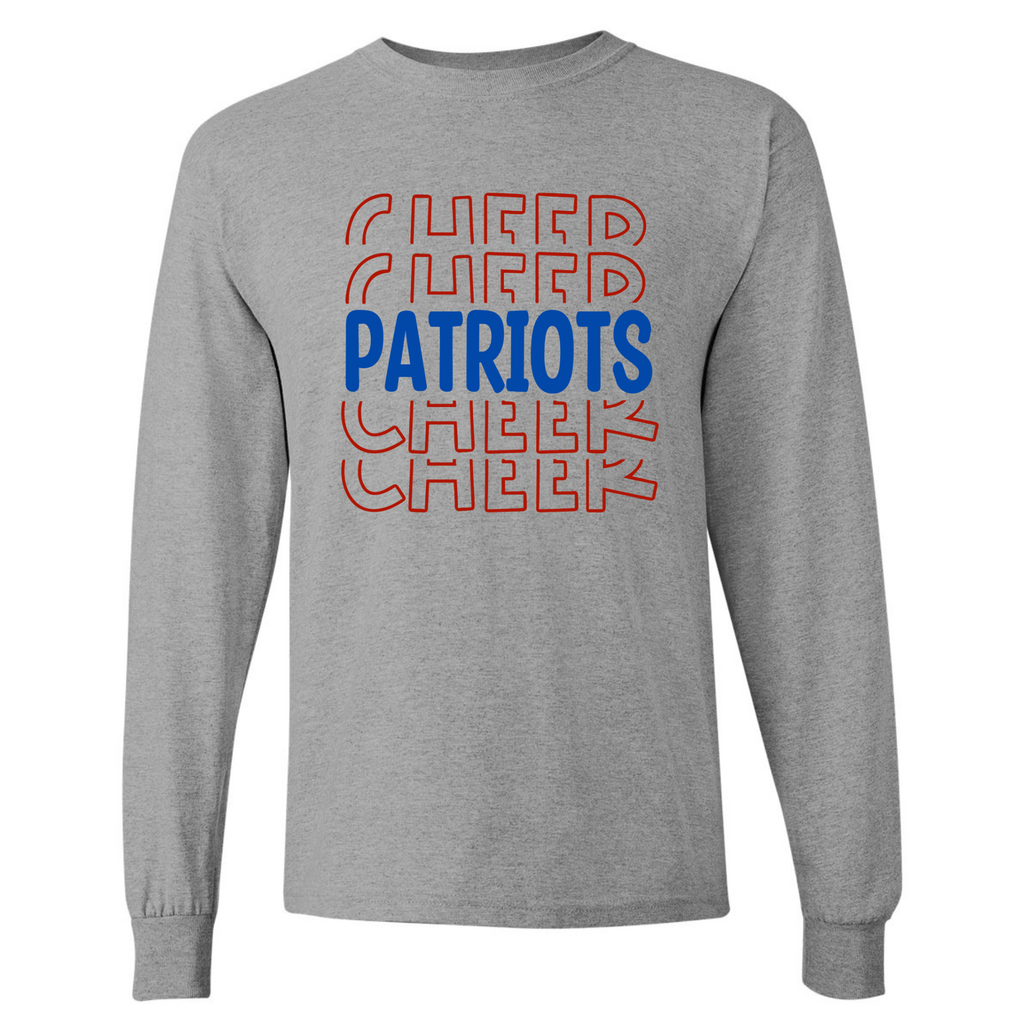 Patriots Cheer Stacked Cotton Long Sleeve