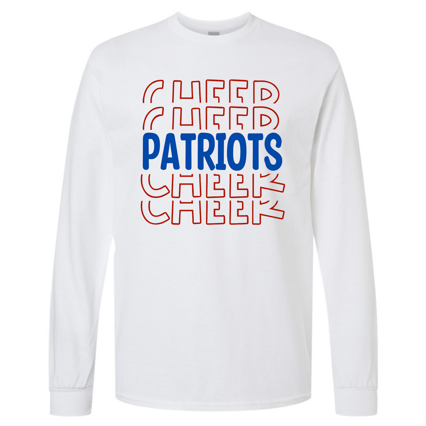 Patriots Cheer Stacked Cotton Long Sleeve