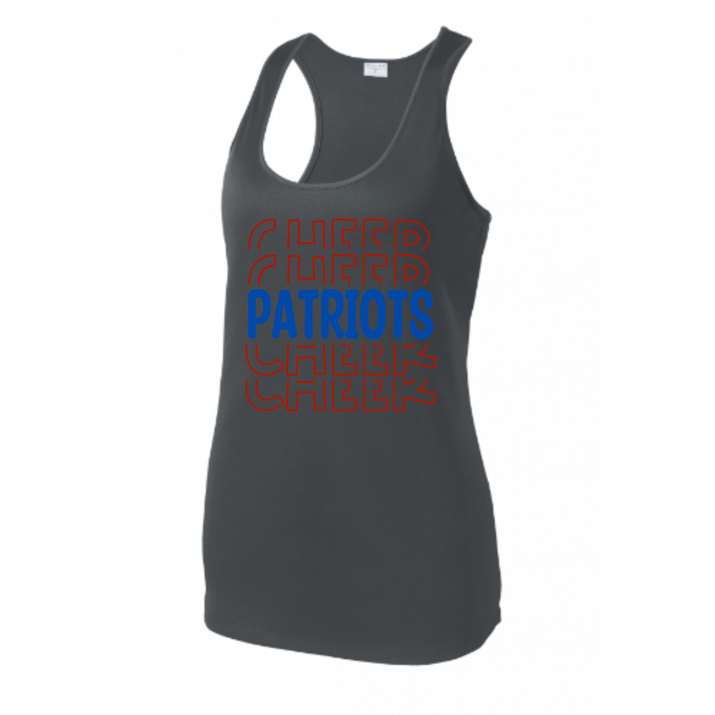 Patriots Cheer Stacked Tank Adult