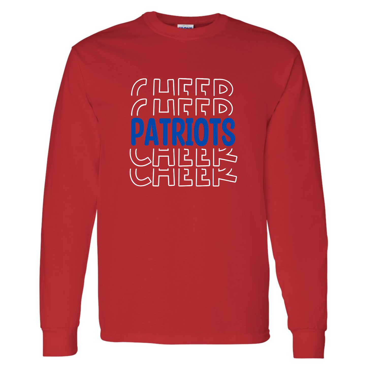 Patriots Cheer Stacked Cotton Long Sleeve