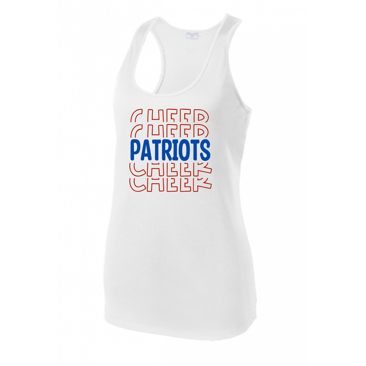 Patriots Cheer Stacked Tank Adult