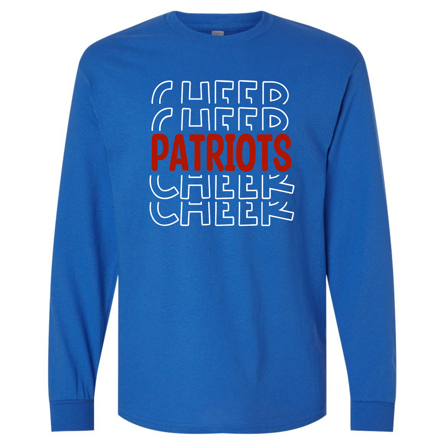 Patriots Cheer Stacked Cotton Long Sleeve