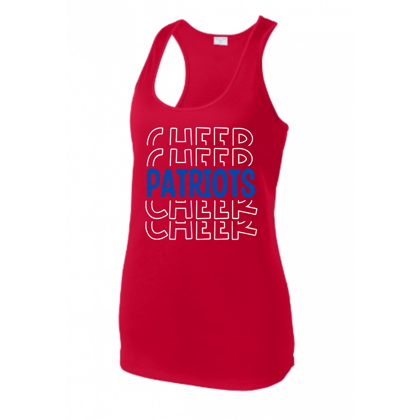 Patriots Cheer Stacked Tank Adult