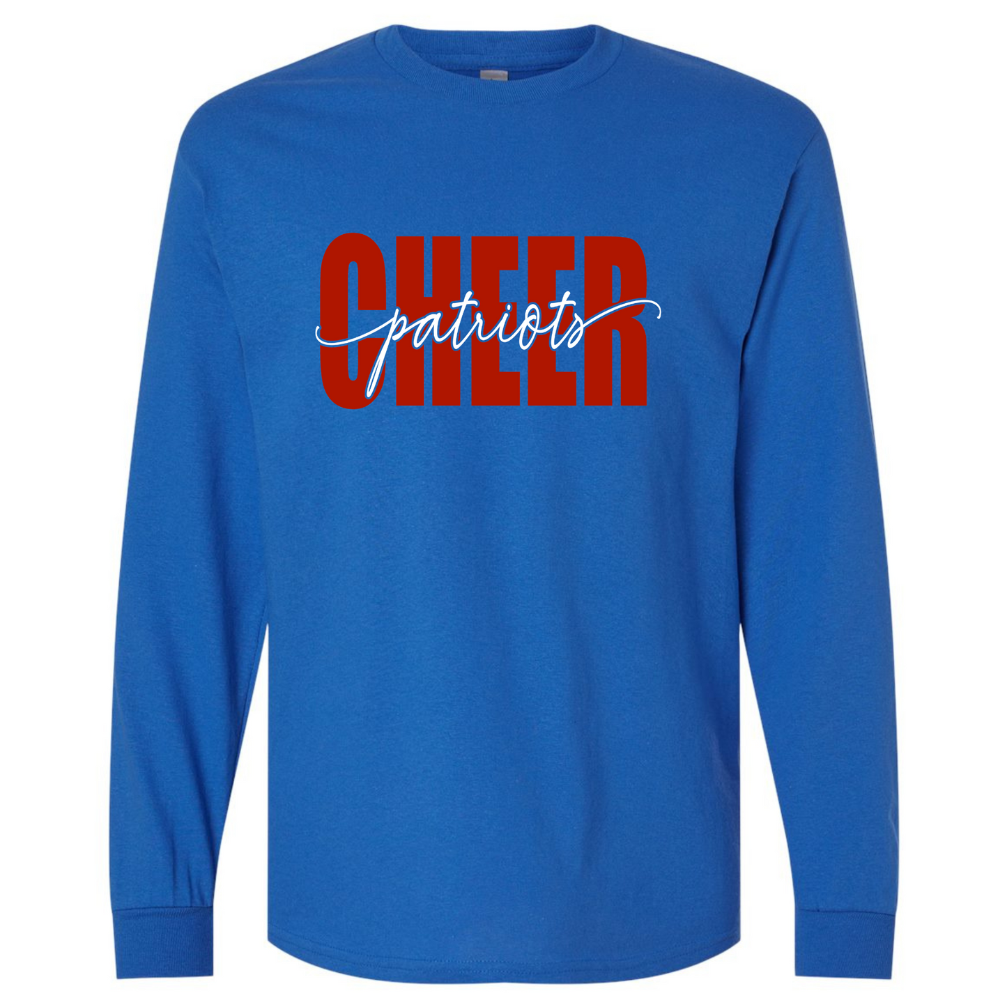 Patriots Cheer Script Cotton Long Sleeve