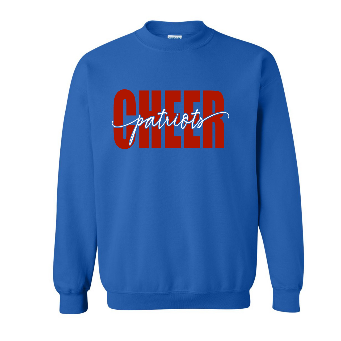 Patriots Cheer Script Cotton Crewneck