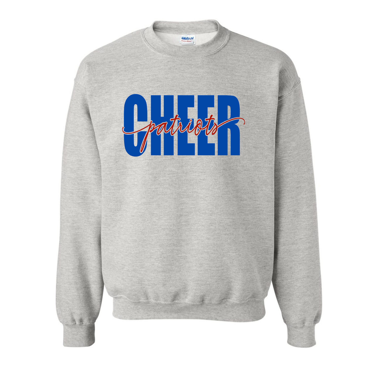 Patriots Cheer Script Cotton Crewneck