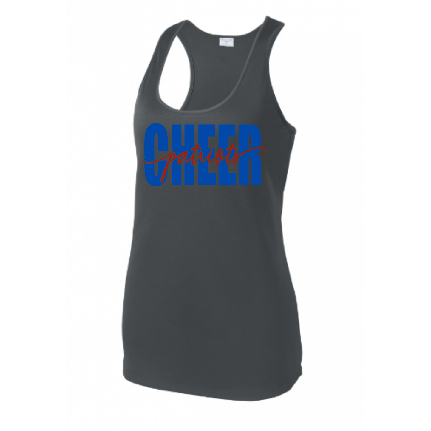 Patriots Cheer Script Tank Adult