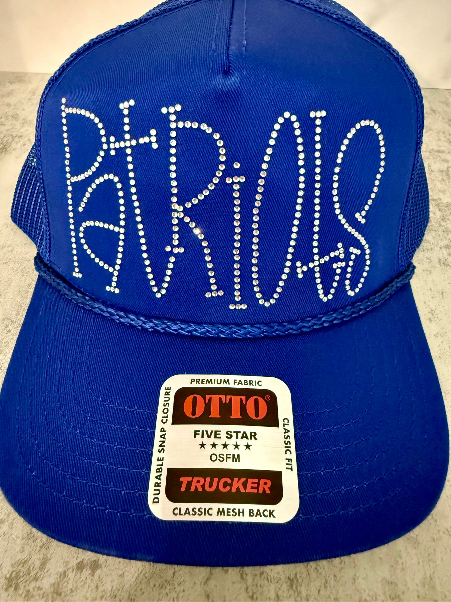 Patriots Rhinestone Trucker Hat