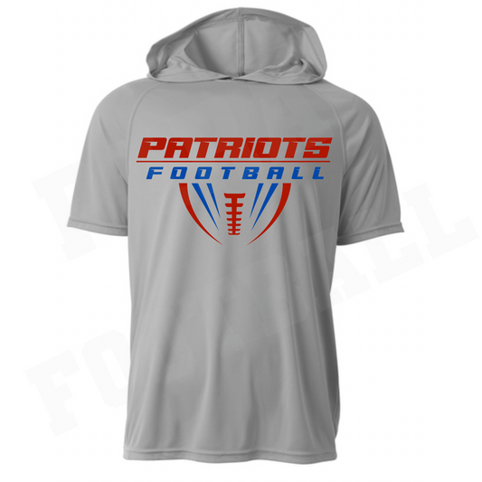 Patriots Half Football Driwick Short Sleeve Hooded Shirt