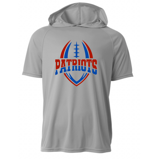Patriots Split Football Driwick Short Sleeve Hooded Shirt