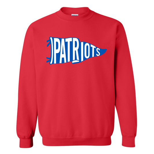 Patriots Pennant Flag Cotton Crewneck