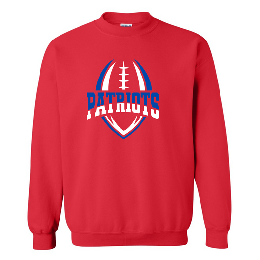 Patriots Split Football Cotton Crewneck