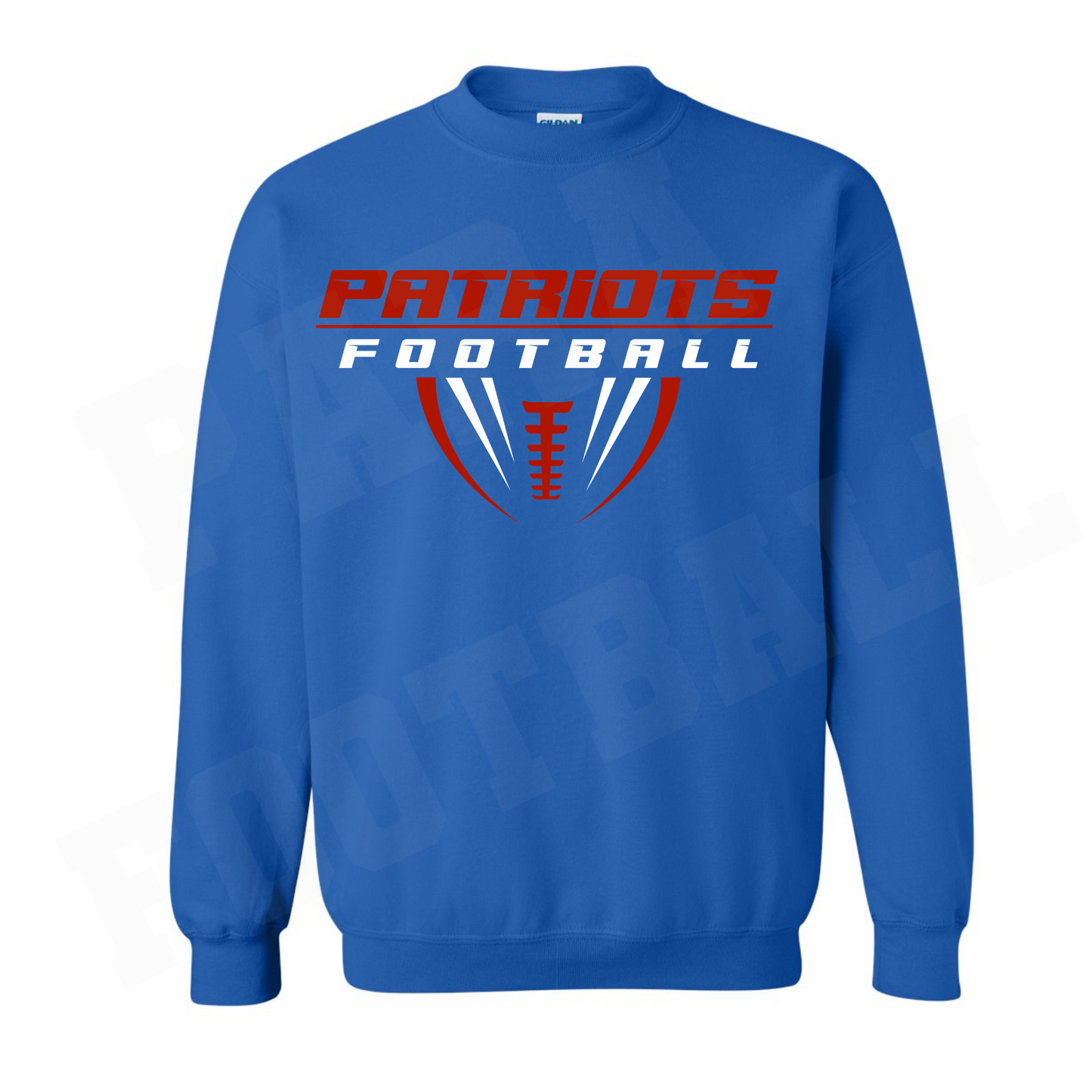 Patriots Half Football Cotton Crewneck