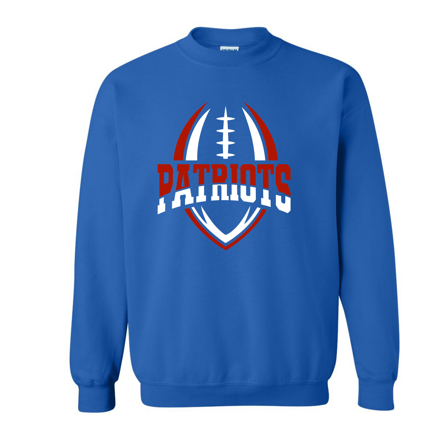 Patriots Split Football Cotton Crewneck