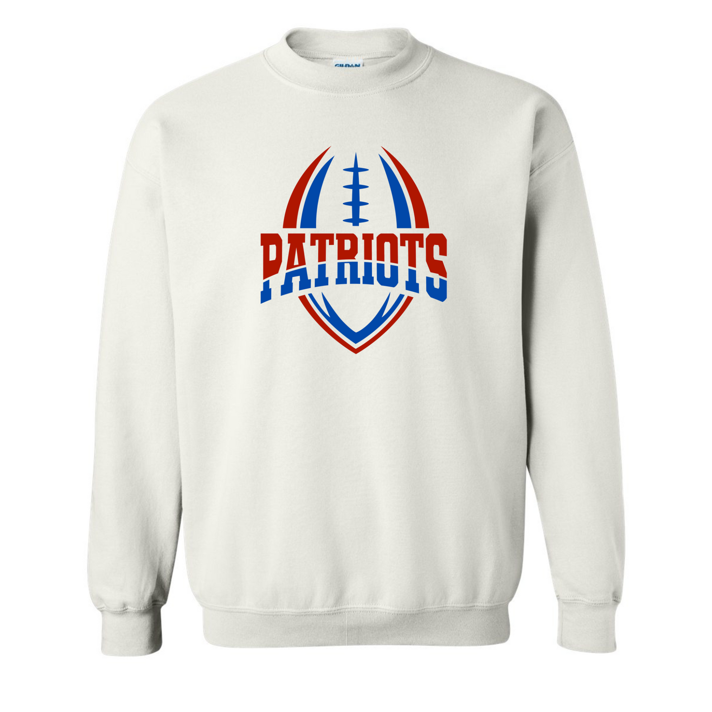 Patriots Split Football Cotton Crewneck