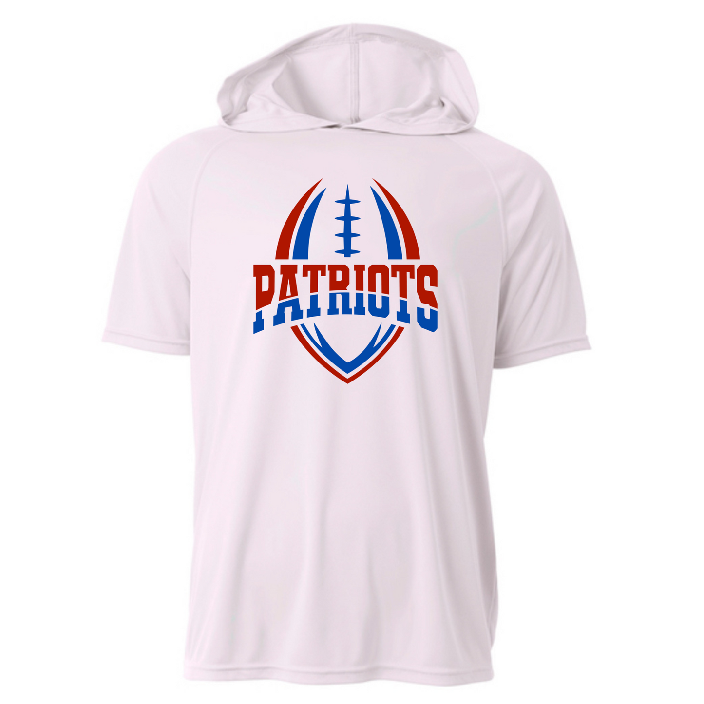 Patriots Split Football Driwick Short Sleeve Hooded Shirt