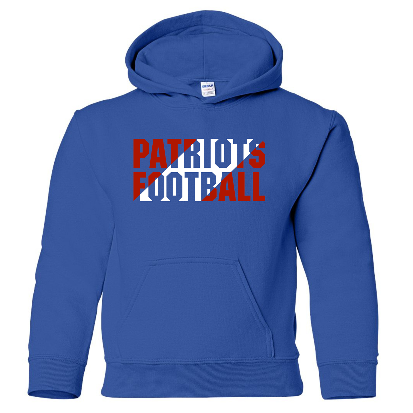 Patriots Football Slant Cotton Hoodie
