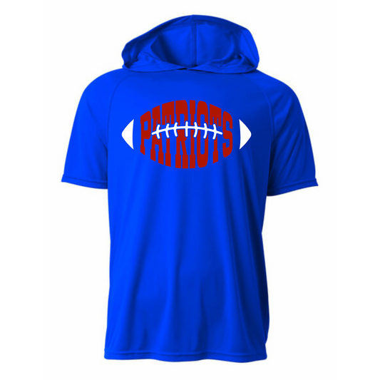 Patriots Football Driwick Short Sleeve Hooded Shirt