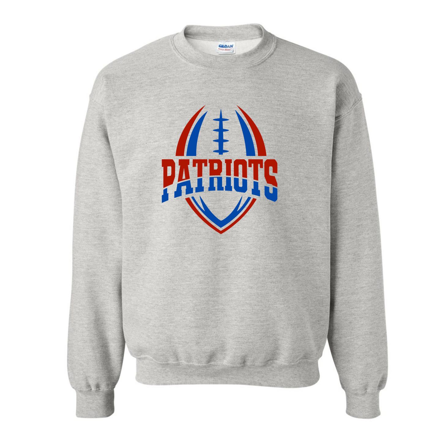 Patriots Split Football Cotton Crewneck
