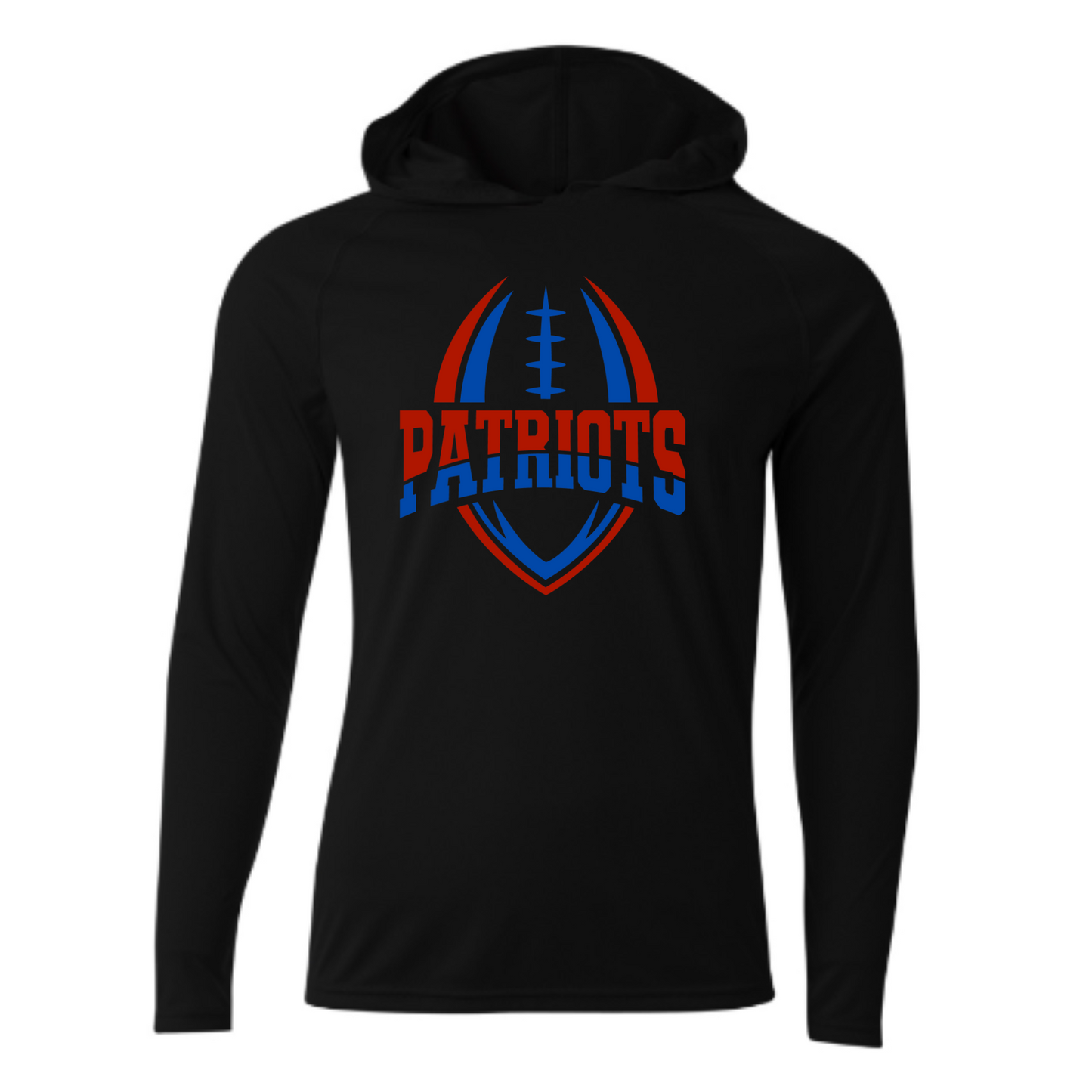 Patriots Split Football Driwick Long Sleeve Hooded Shirt