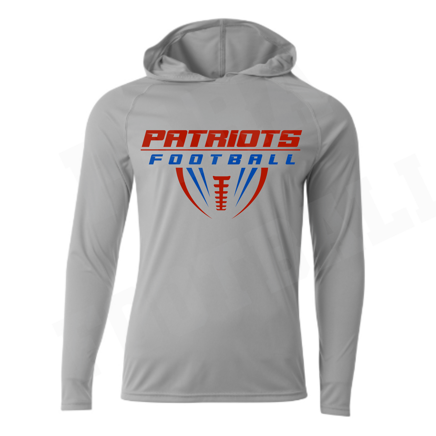Patriots Half Football Driwick Long Sleeve Hooded Shirt