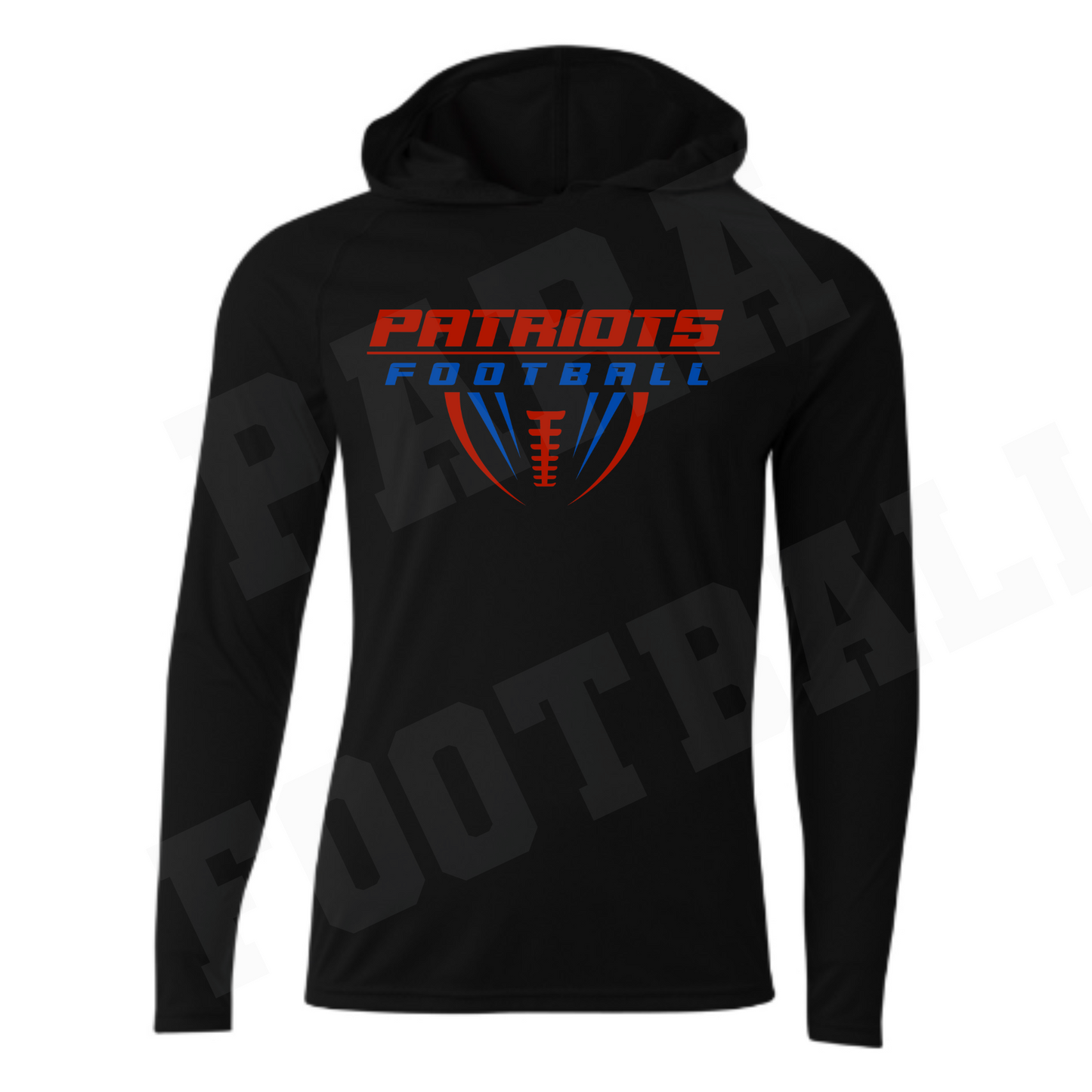 Patriots Half Football Driwick Long Sleeve Hooded Shirt