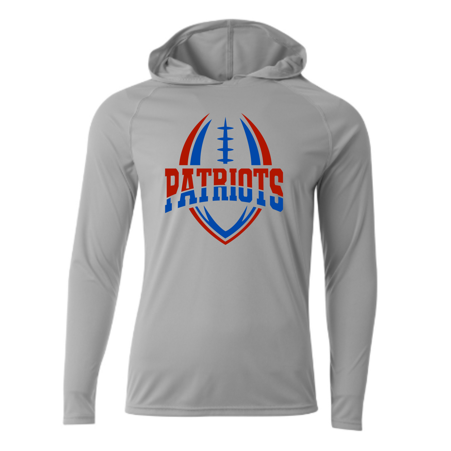 Patriots Split Football Driwick Long Sleeve Hooded Shirt