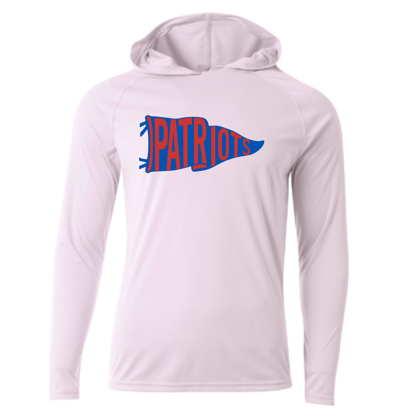 Patriots Pennant Flag Driwick Long Sleeve Hooded Shirt