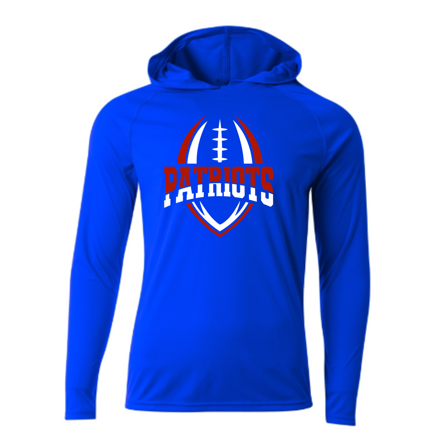 Patriots Split Football Driwick Long Sleeve Hooded Shirt