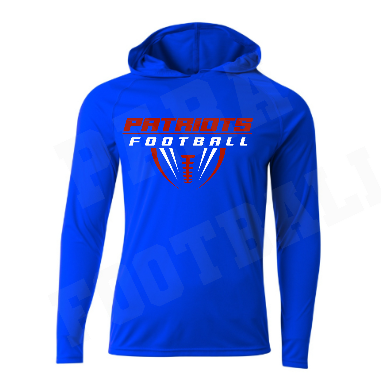 Patriots Half Football Driwick Long Sleeve Hooded Shirt
