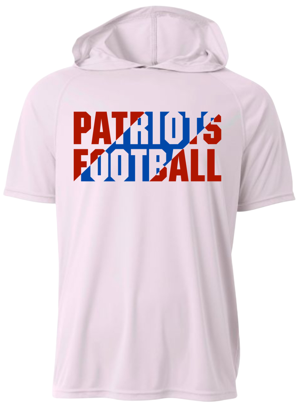 Patriots Slant Short Sleeve Hooded Shirt