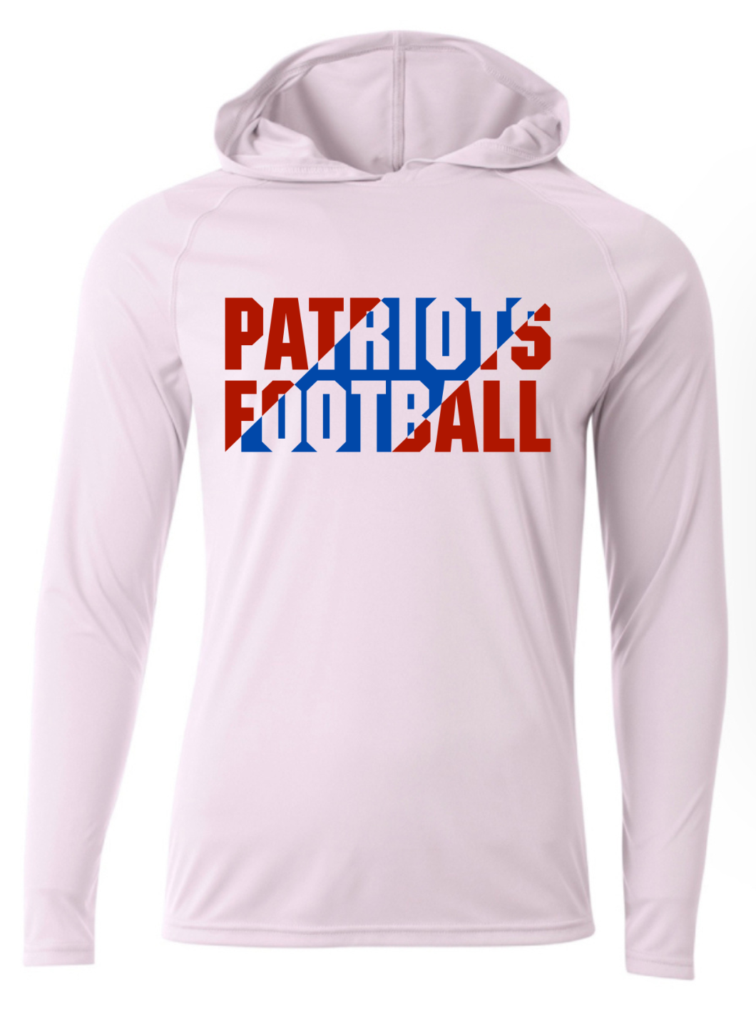 Patriots Slant Long Sleeve Hooded Shirt