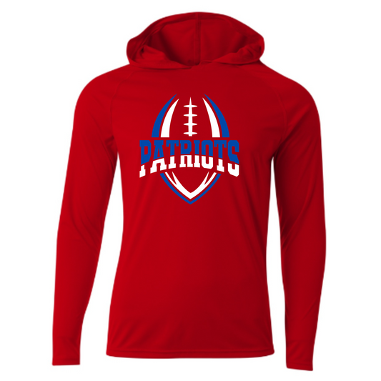 Patriots Split Football Driwick Long Sleeve Hooded Shirt