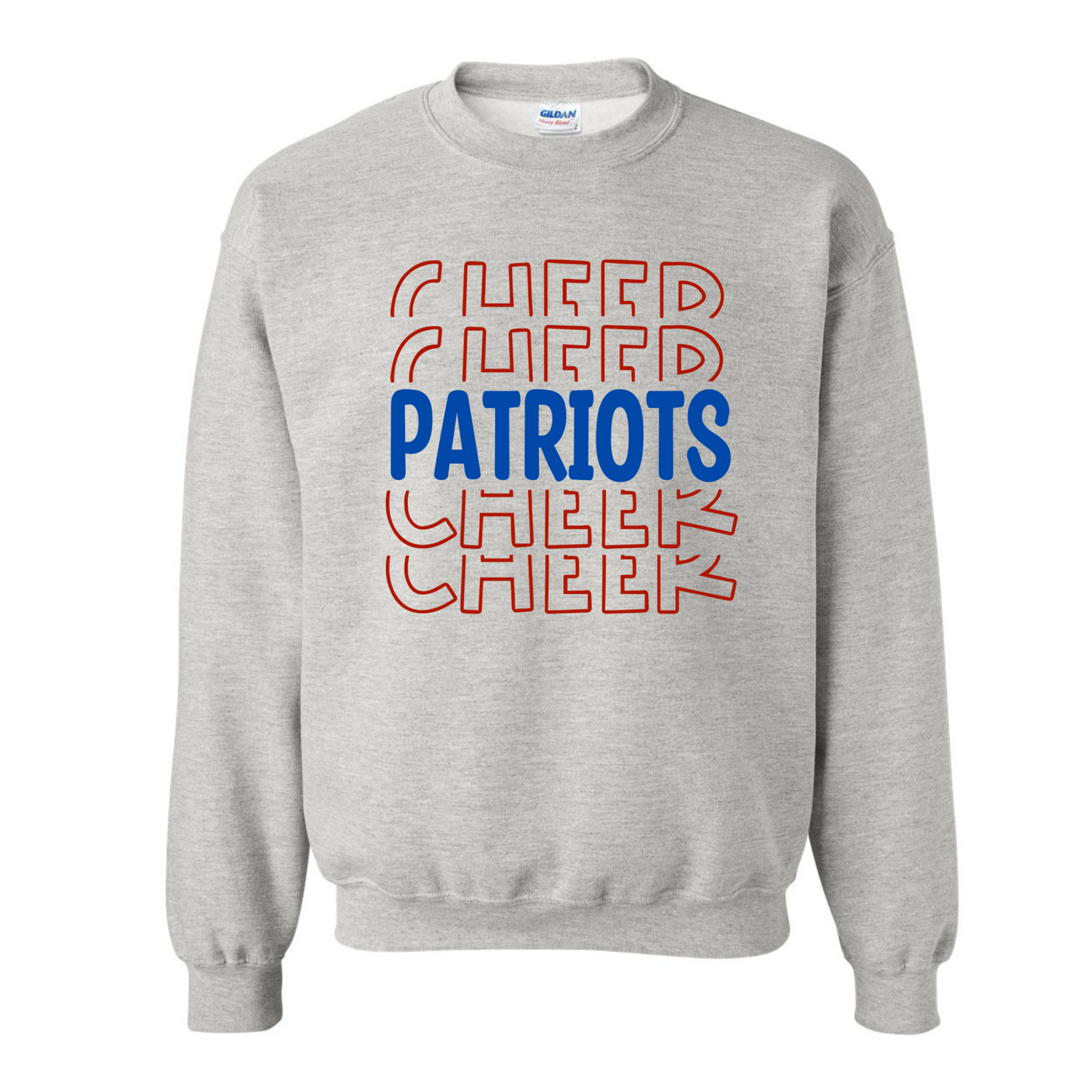 Patriots Cheer Stacked Cotton Crewneck