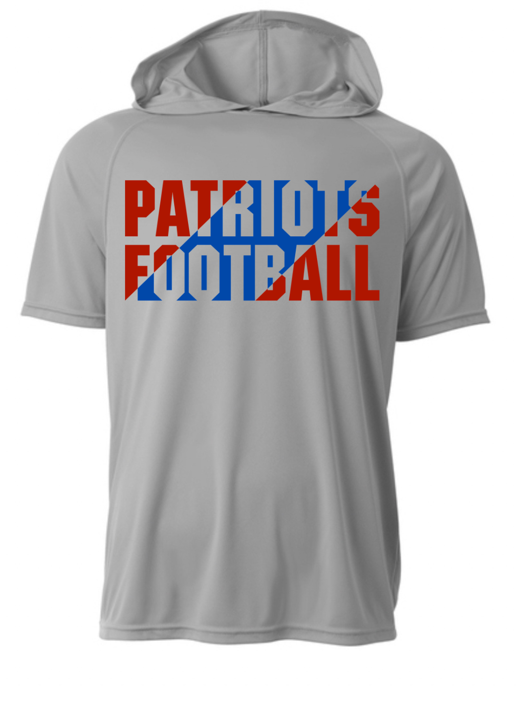 Patriots Slant Short Sleeve Hooded Shirt