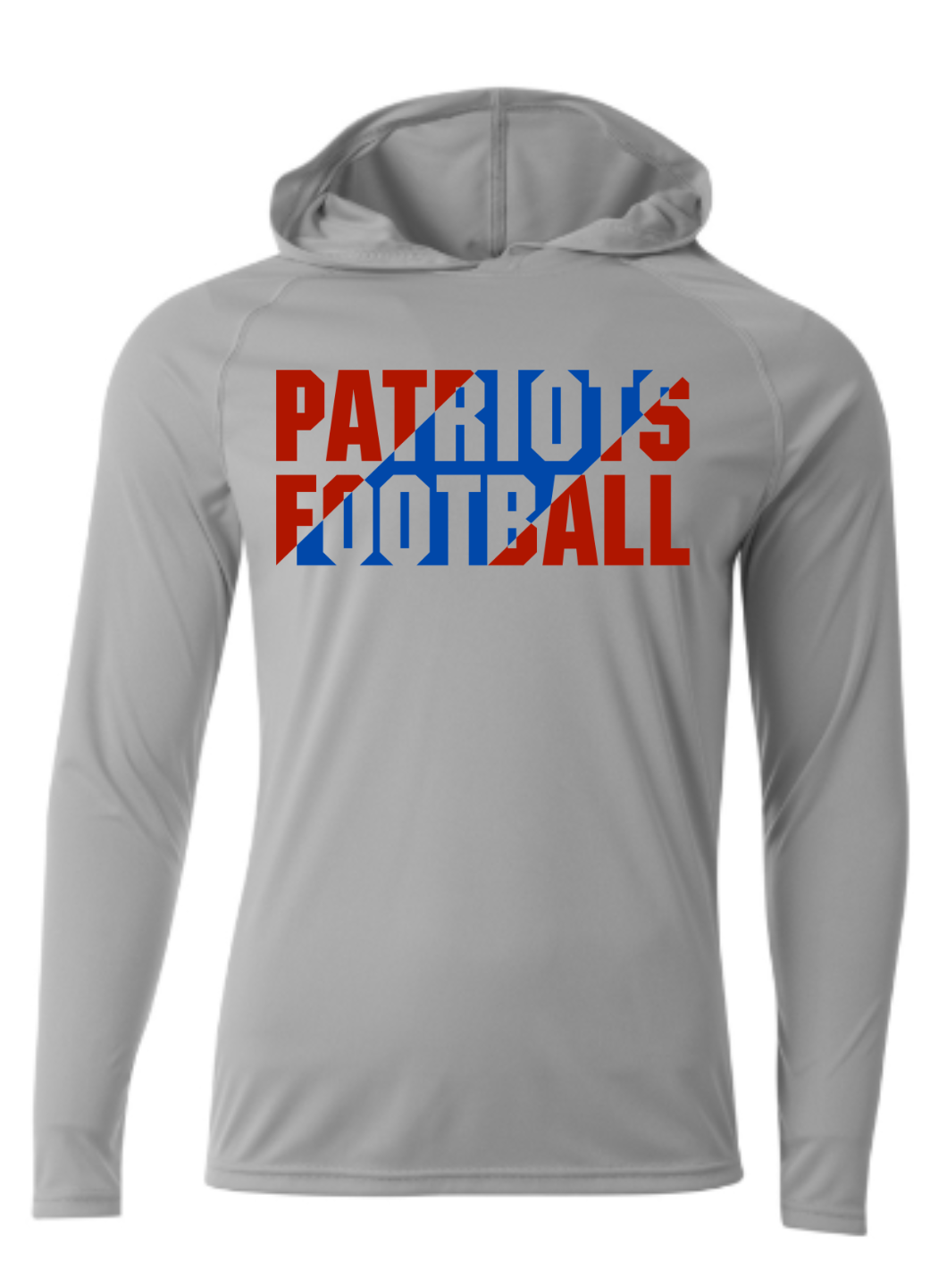 Patriots Slant Long Sleeve Hooded Shirt