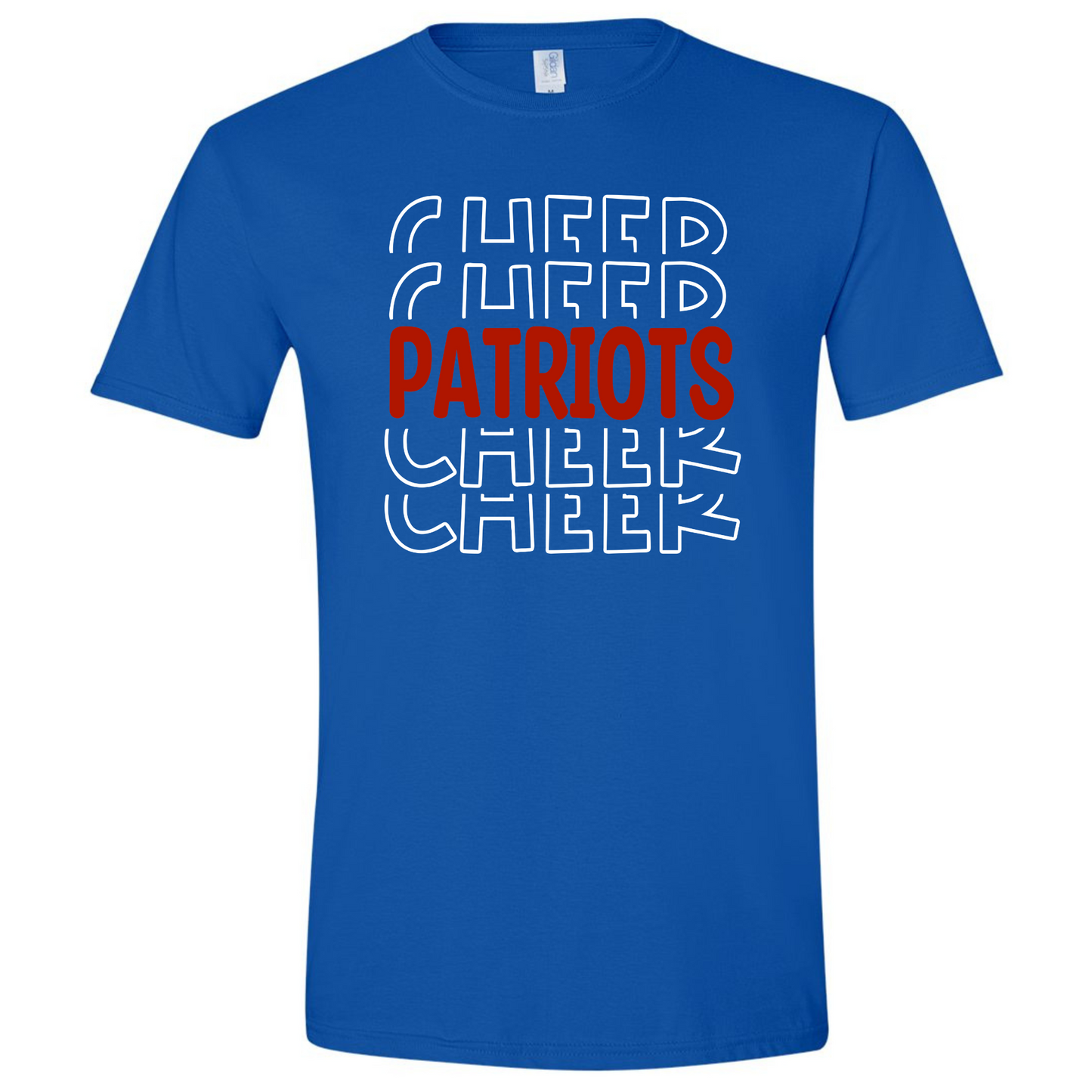 Patriots Cheer Stacked Cotton T-Shirt