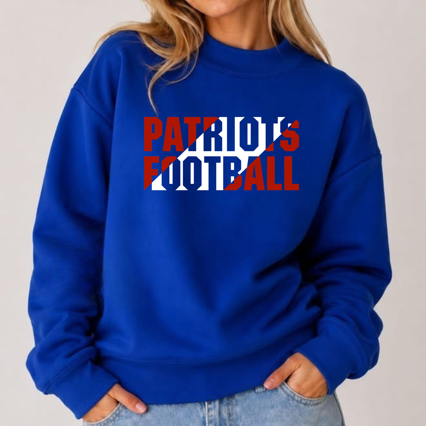 Patriots Slant Mockneck Sweatshirt