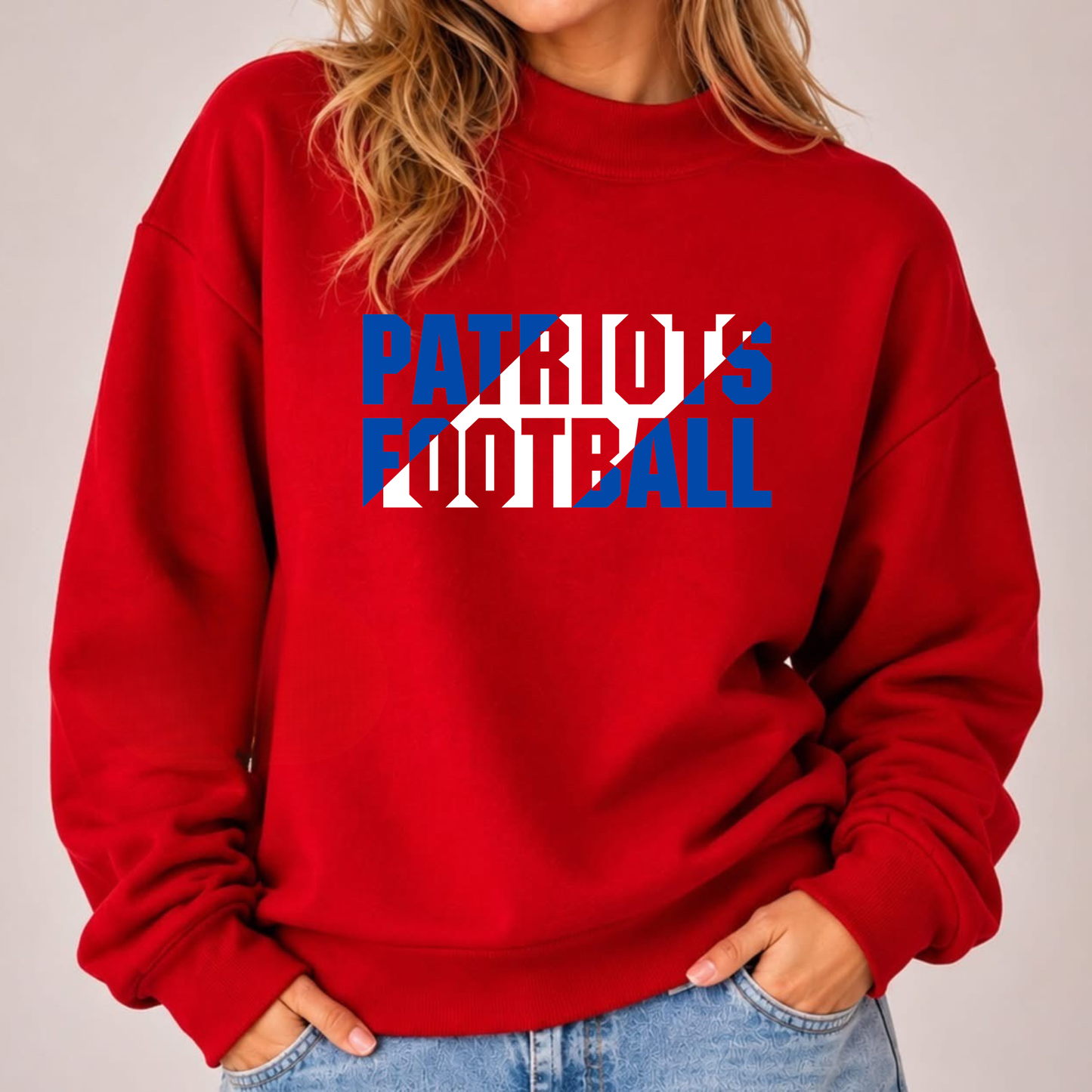 Patriots Slant Mockneck Sweatshirt