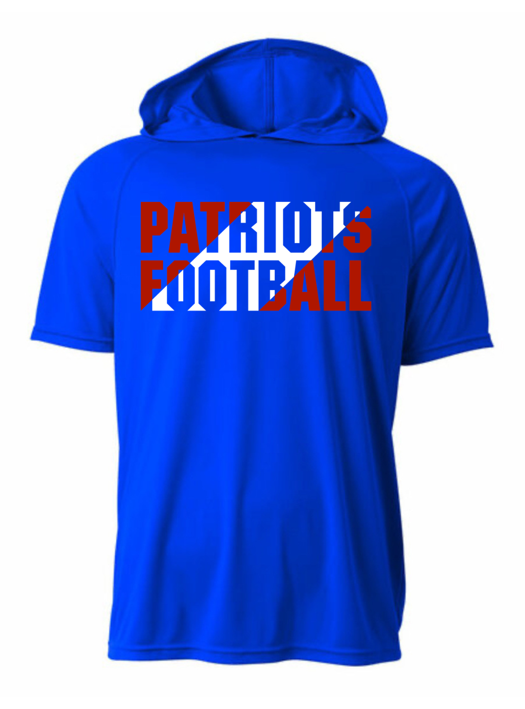 Patriots Slant Short Sleeve Hooded Shirt