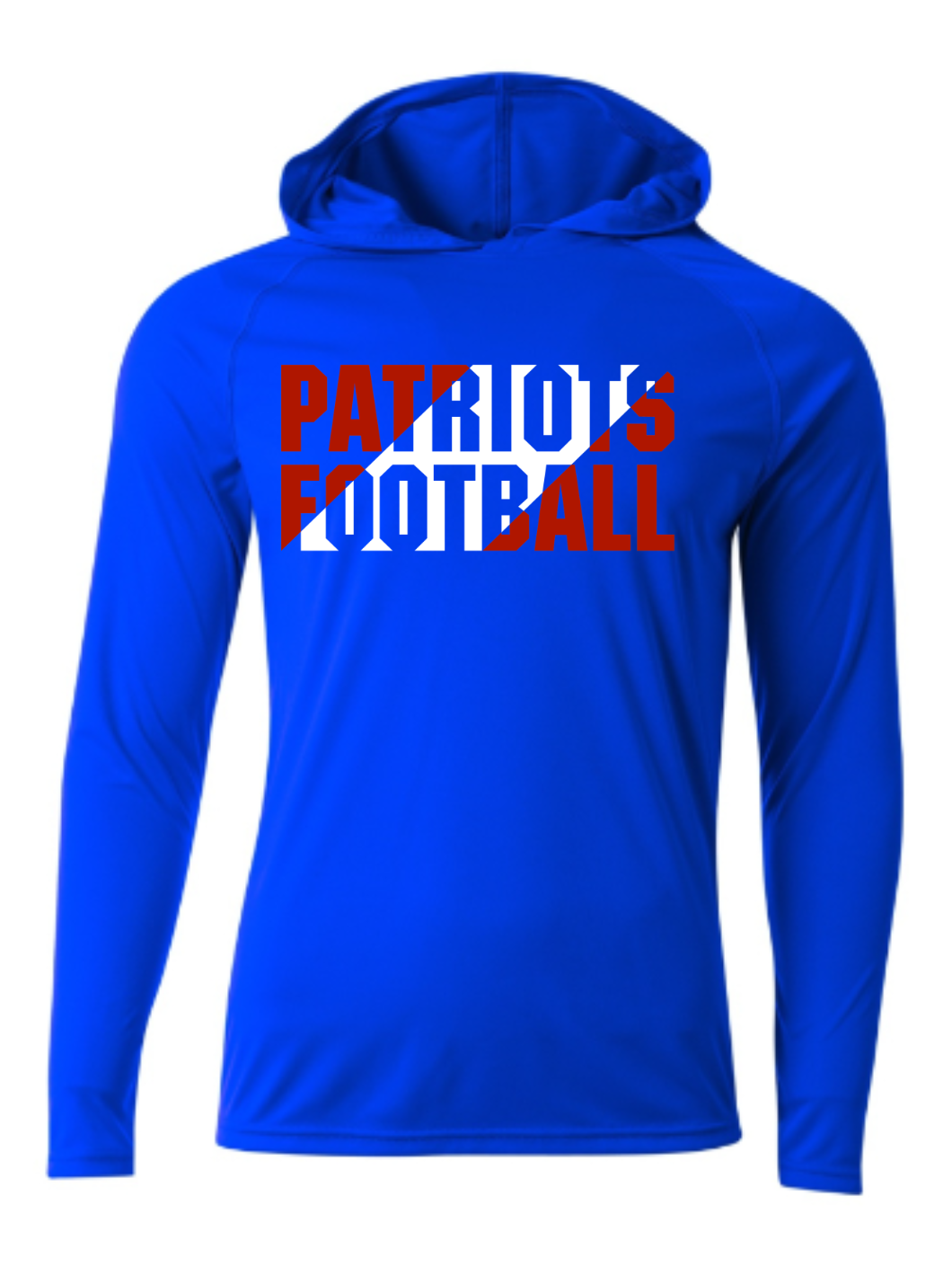 Patriots Slant Long Sleeve Hooded Shirt