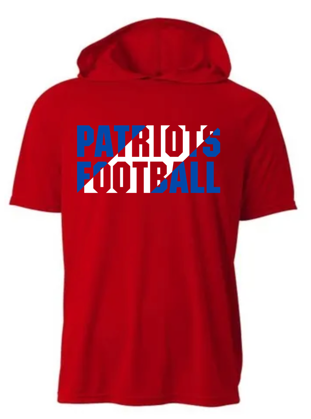 Patriots Slant Short Sleeve Hooded Shirt