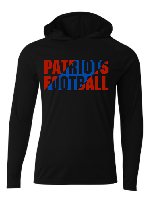 Patriots Slant Long Sleeve Hooded Shirt