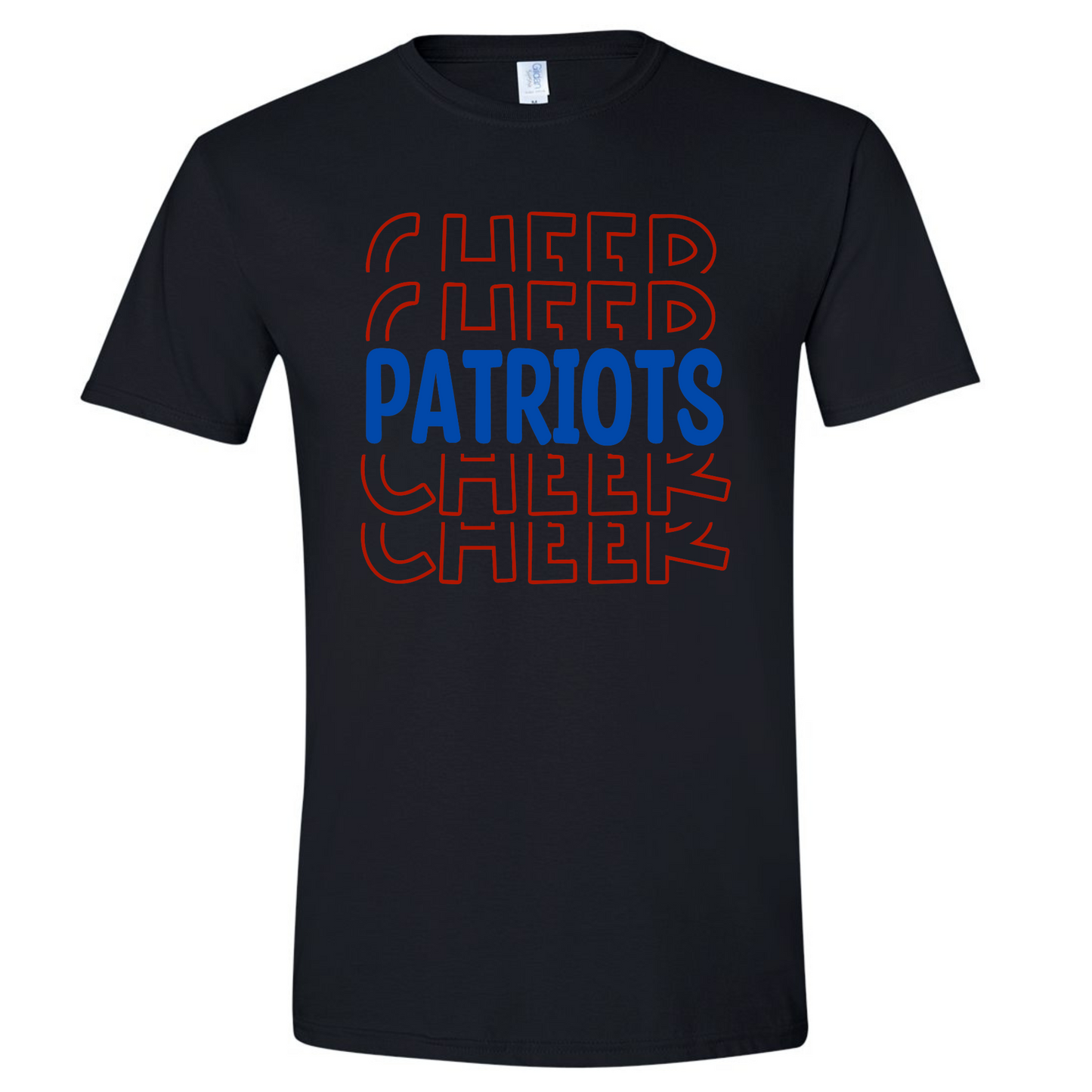 Patriots Cheer Stacked Cotton T-Shirt