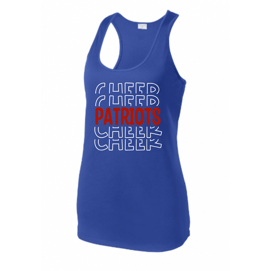 Patriots Cheer Stacked Tank Adult